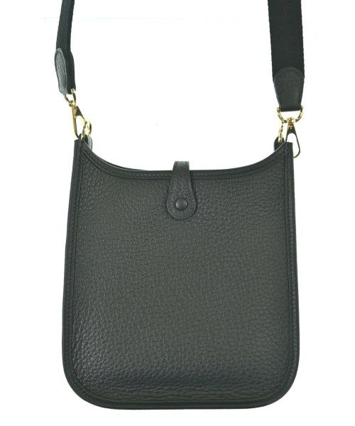 Hermes Evelyne TPM Taurillon Clemence Black Gold Shoulder Bag — view 2