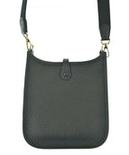 Hermes Evelyne TPM Taurillon Clemence Black Gold Shoulder Bag — view 2