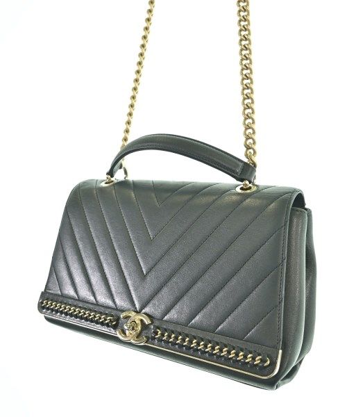 Chanel V-stitch Top Handle 2-Way Chain Shoulder CC Logo Bag — view 6