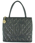 Chanel Reissue Tote Bag CC Logo Caviar Leather