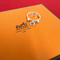 Hermes Collier de Chien Ring 925 Sterling Silver