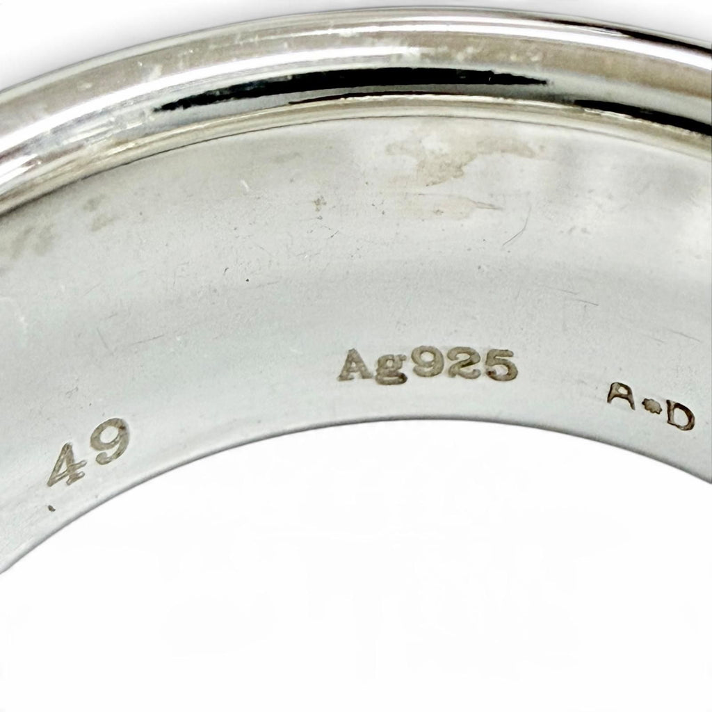 Hermes Eclipse Ribbon Ring H Logo Silver — view 7