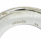 Hermes Eclipse Ribbon Ring H Logo Silver — view 6
