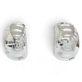 Chanel 925 Logo Earrings Clip-On Silver