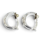 Chanel 925 Logo Earrings Clip-On Silver — view 4