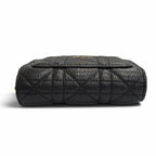 Dior Caro Acacias Calfskin Cannage Leather Compact Wallet Black — view 4