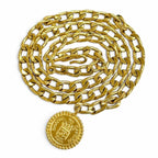 Chanel Vintage CC Logo Coin Motif Chain Belt Gold