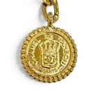 Chanel Vintage CC Logo Coin Motif Chain Belt Gold — view 4