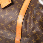 Louis Vuitton Monogram Keepall 55 Boston Bag Brown Leather — view 6