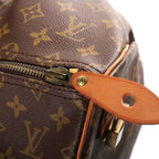 Louis Vuitton Monogram Keepall 55 Boston Bag Brown Leather — view 7