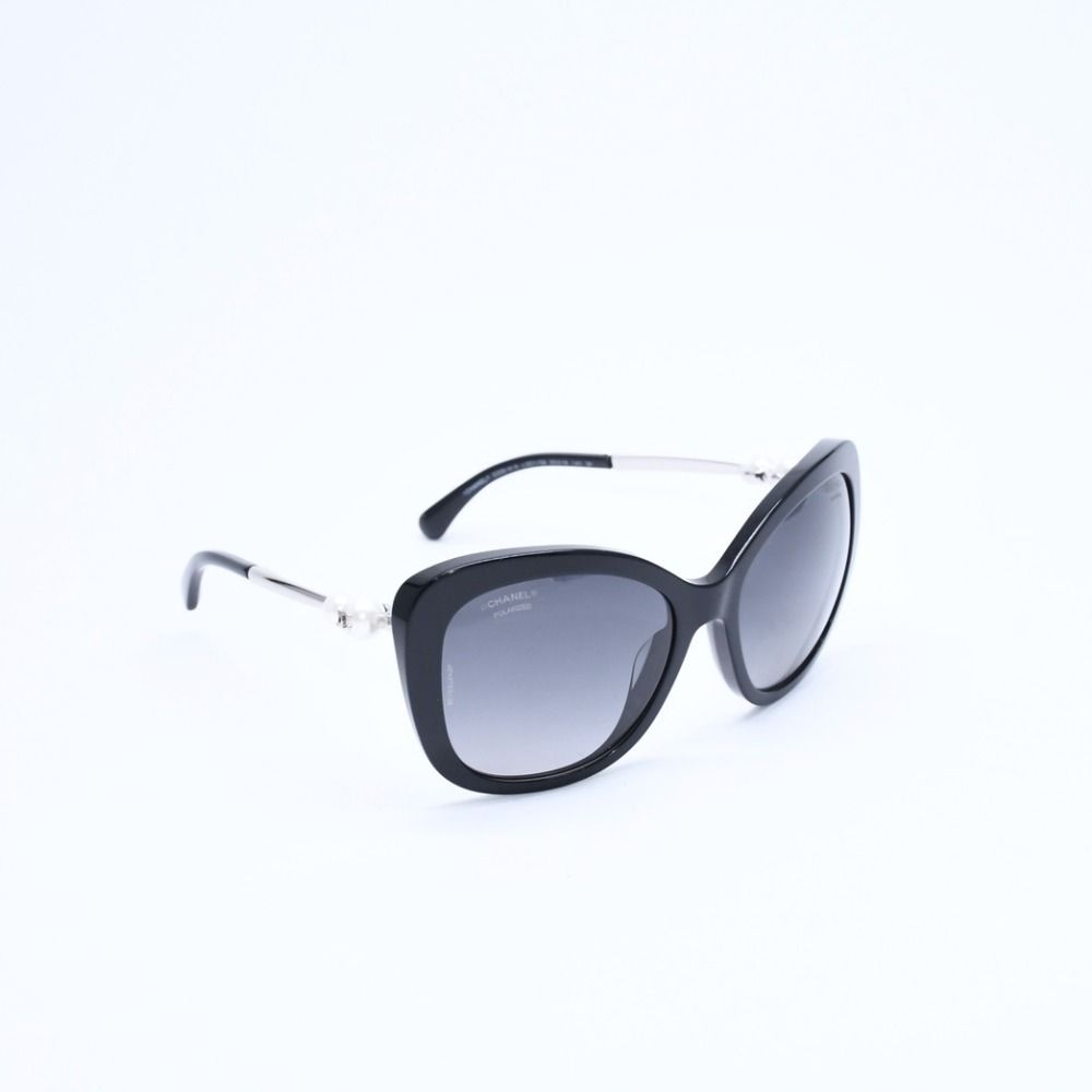 Chanel Sunglasses Eyewear S8 CC Logo Faux Pearl Black — view 4