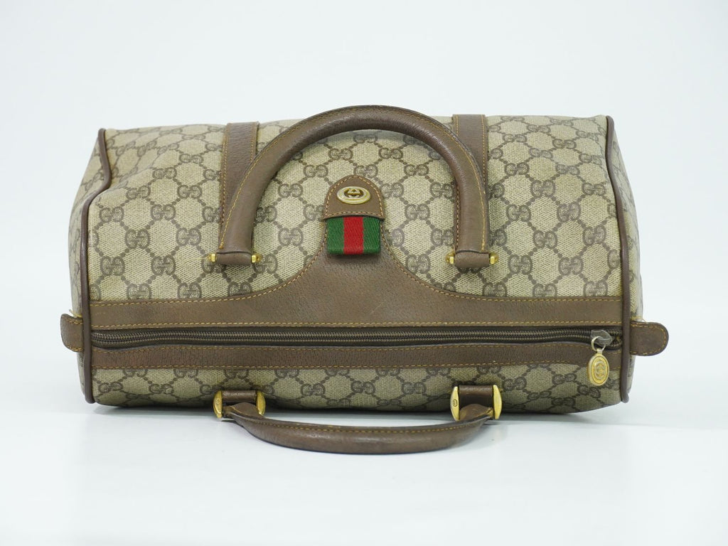 Gucci Vintage Sherry Line GG Supreme Mini Boston Bag Beige Shelly — view 5