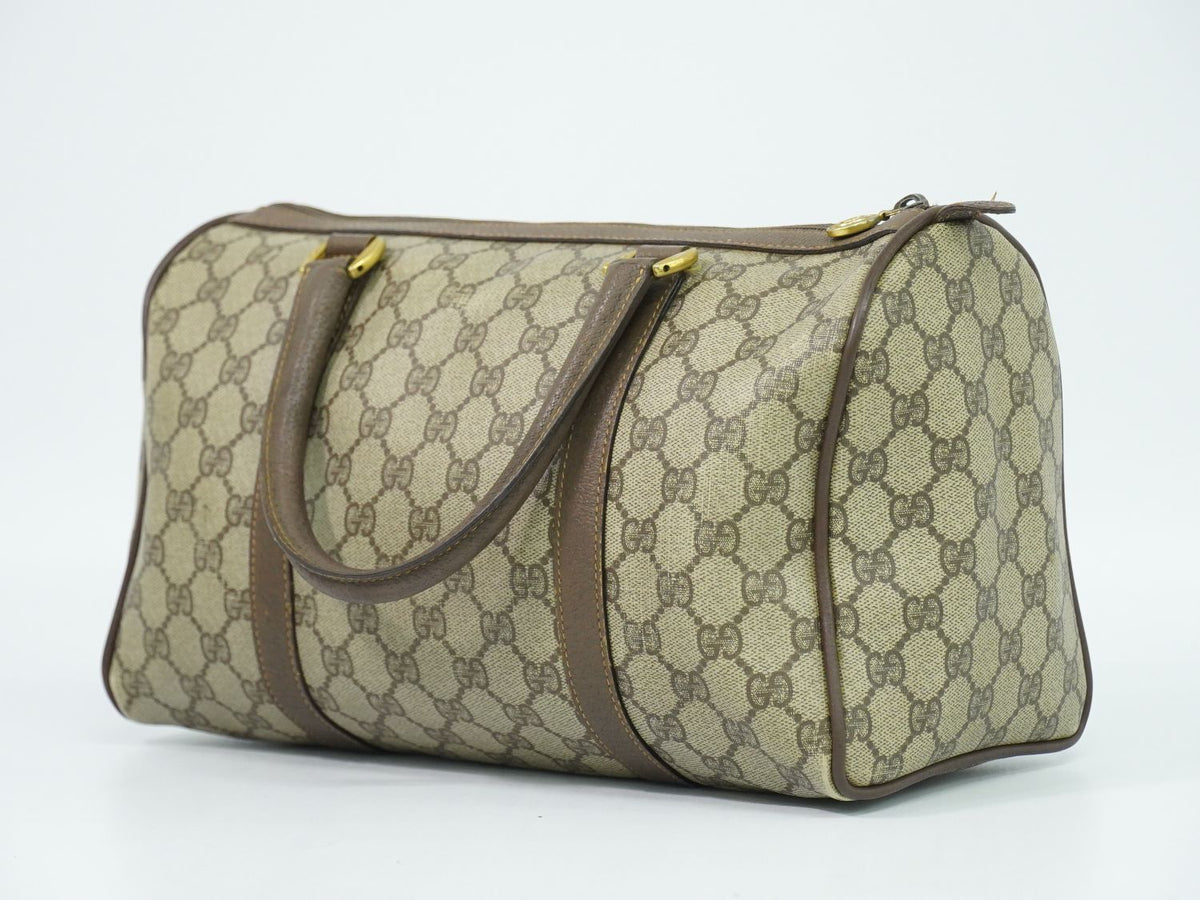 Gucci Vintage Sherry Line GG Supreme Mini Boston Bag Beige Shelly — view 2