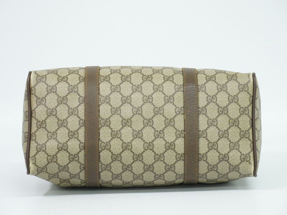 Gucci Vintage Sherry Line GG Supreme Mini Boston Bag Beige Shelly — view 3