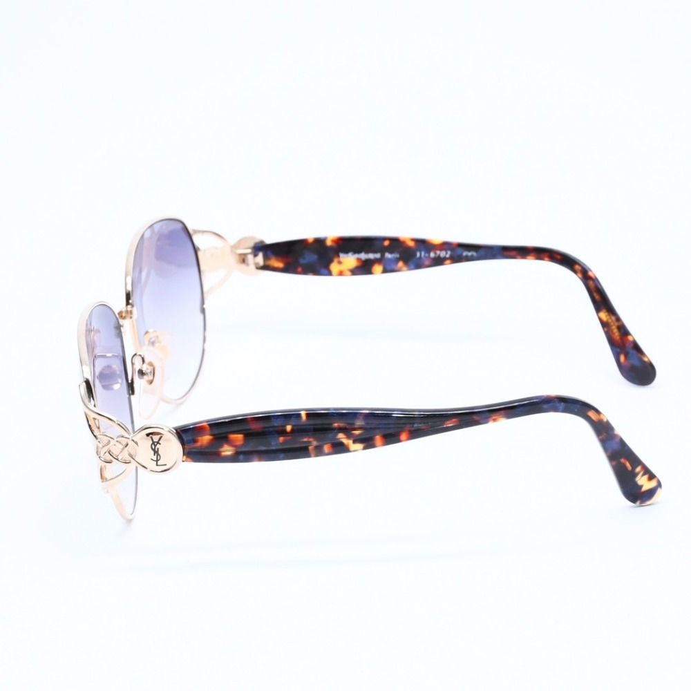 Saint Laurent Sunglasses Eyewear Tortoiseshell Color Gold Gray Multicolor — view 5