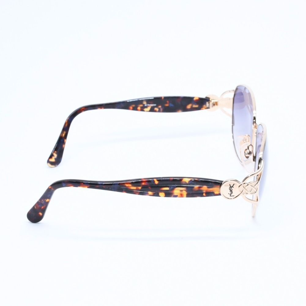 Saint Laurent Sunglasses Eyewear Tortoiseshell Color Gold Gray Multicolor — view 4