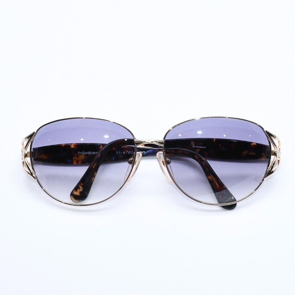 Saint Laurent Sunglasses Eyewear Tortoiseshell Color Gold Gray Multicolor