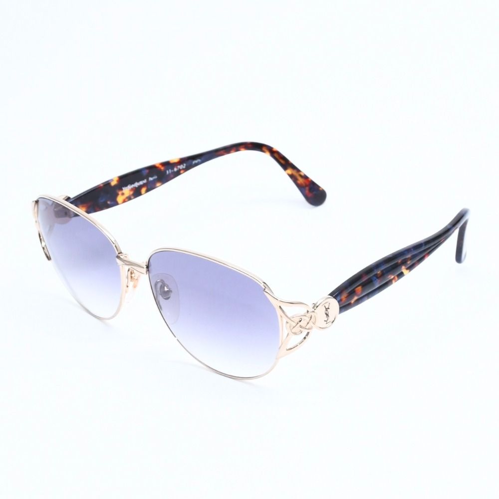 Saint Laurent Sunglasses Eyewear Tortoiseshell Color Gold Gray Multicolor — view 2