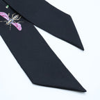 Gucci Flower Print Silk Twill Ribbon Scarf — view 6