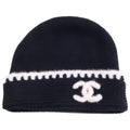 Chanel 23A Cashmere Silk CC Logo Knit Cap Beanie Hat