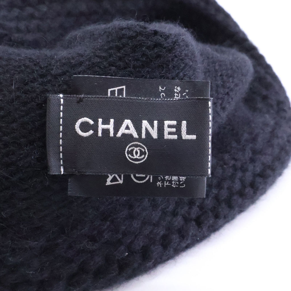 Chanel 23A Cashmere Silk CC Logo Knit Cap Beanie Hat — view 7