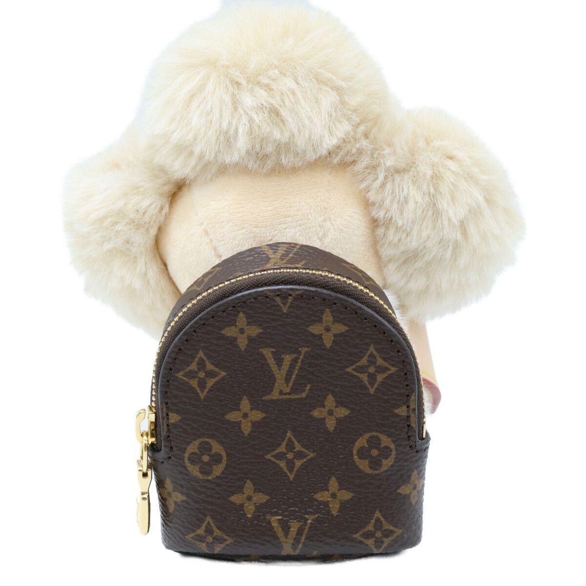 Louis Vuitton Vivienne Hug Faux Fur Leather Monogram Backpack Charm — view 4