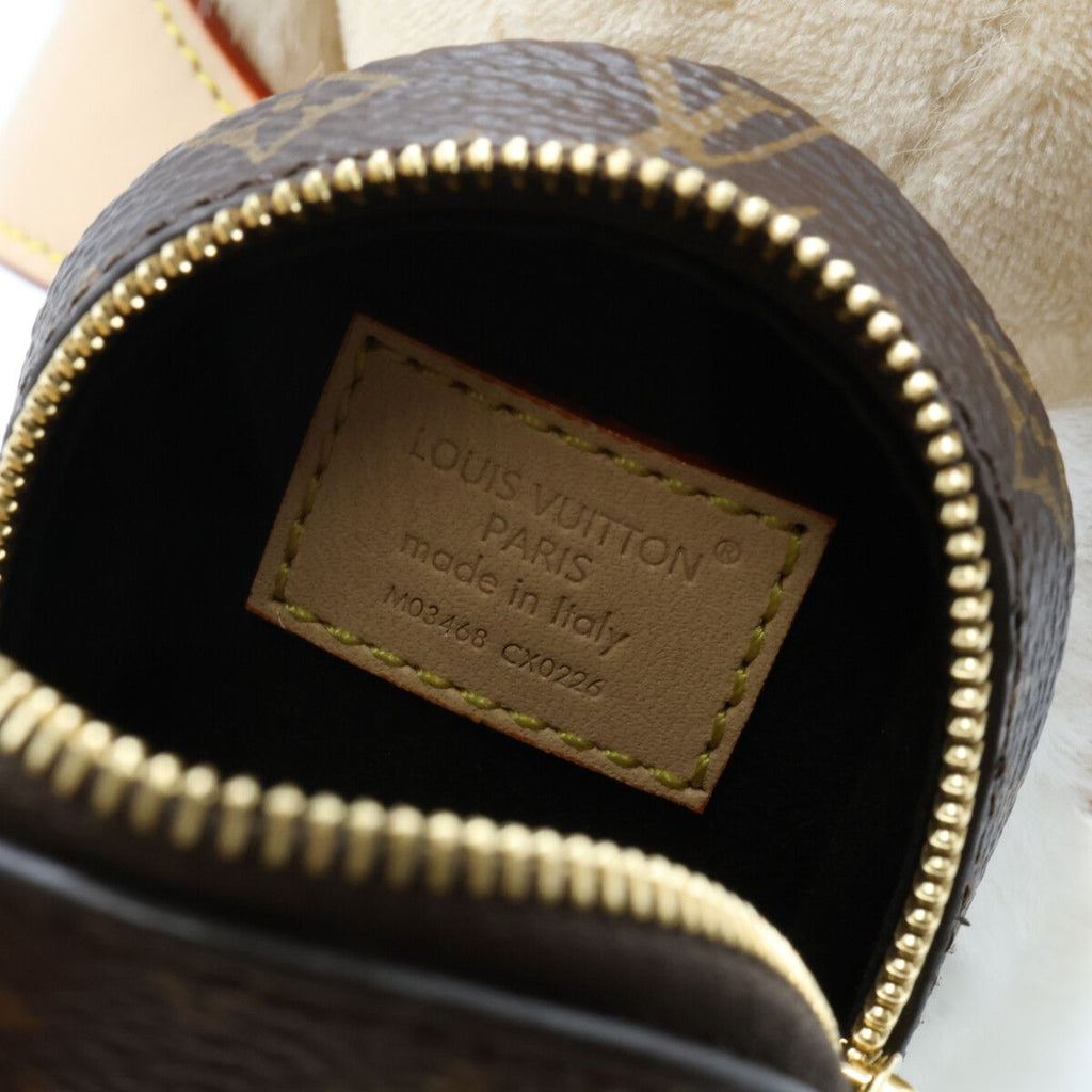 Louis Vuitton Vivienne Hug Faux Fur Leather Monogram Backpack Charm — view 8