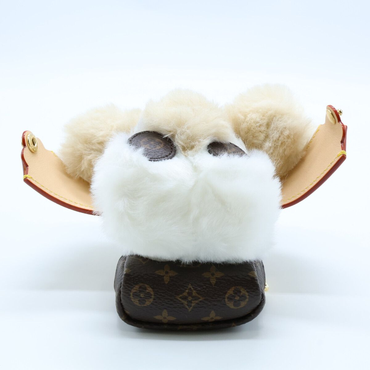 Louis Vuitton Vivienne Hug Faux Fur Leather Monogram Backpack Charm — view 6