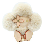 Louis Vuitton Vivienne Hug Faux Fur Leather Monogram Backpack Charm