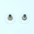 Chanel CC Logo Rhinestone Ribbon Earrings Silver Gold — view 6