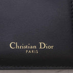 Dior Saddle Lotus Wallet Trifold Goatskin Black — view 3