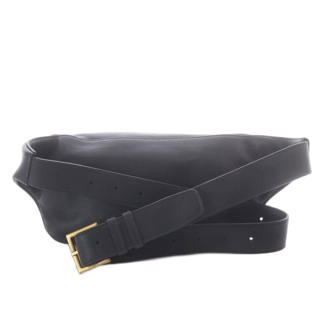 Saint Laurent Classic Monogram Grained Poodle Embossed Leather Belt Bag — view 2