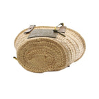 Loewe Anagram Basket Bag Handbag Palm Leaf Braid Calfskin Beige Greige Khaki — view 4