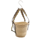 Loewe Anagram Basket Bag Handbag Palm Leaf Braid Calfskin Beige Greige Khaki — view 3