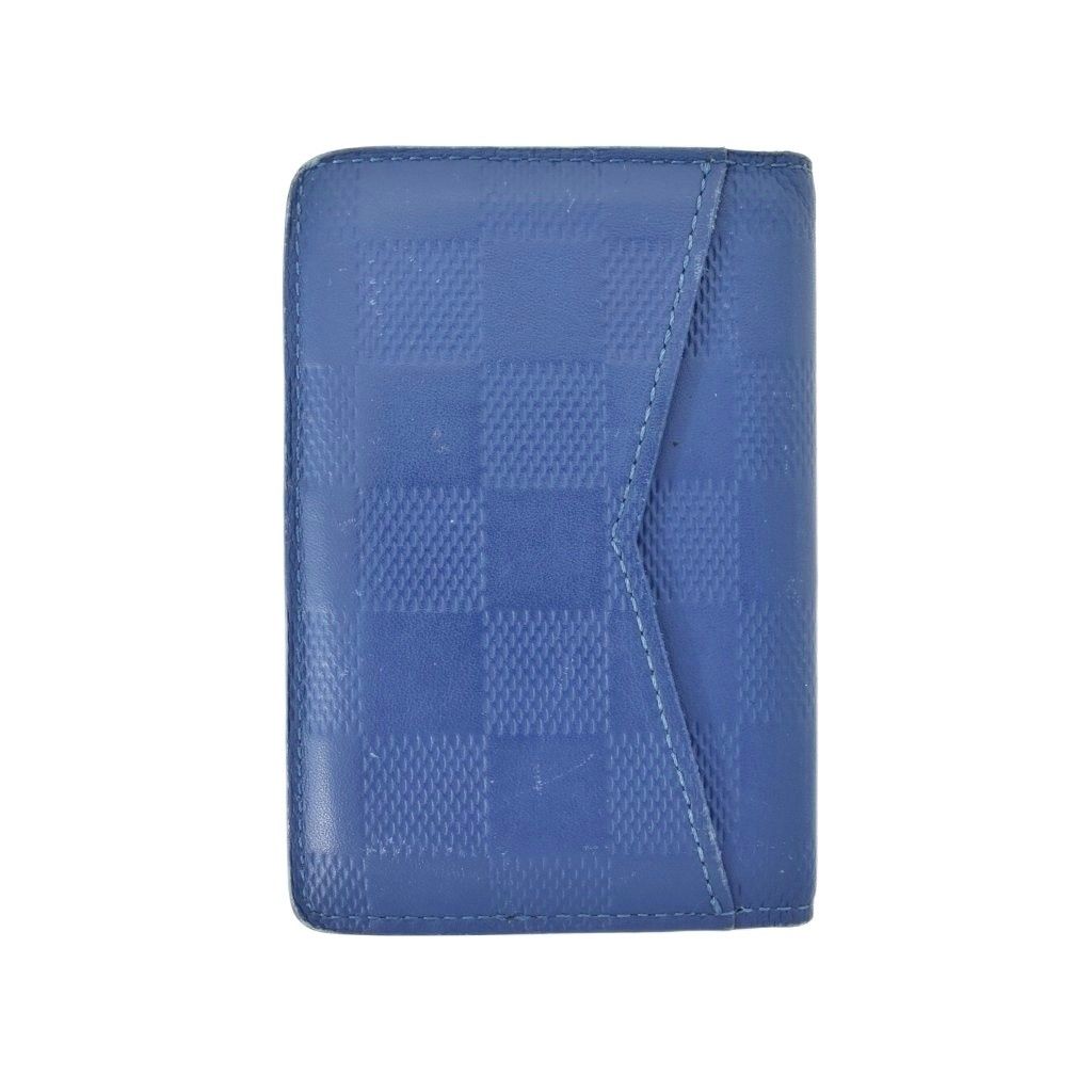 Louis Vuitton Card Case Pocket Organizer Damier Infini Blue — view 2