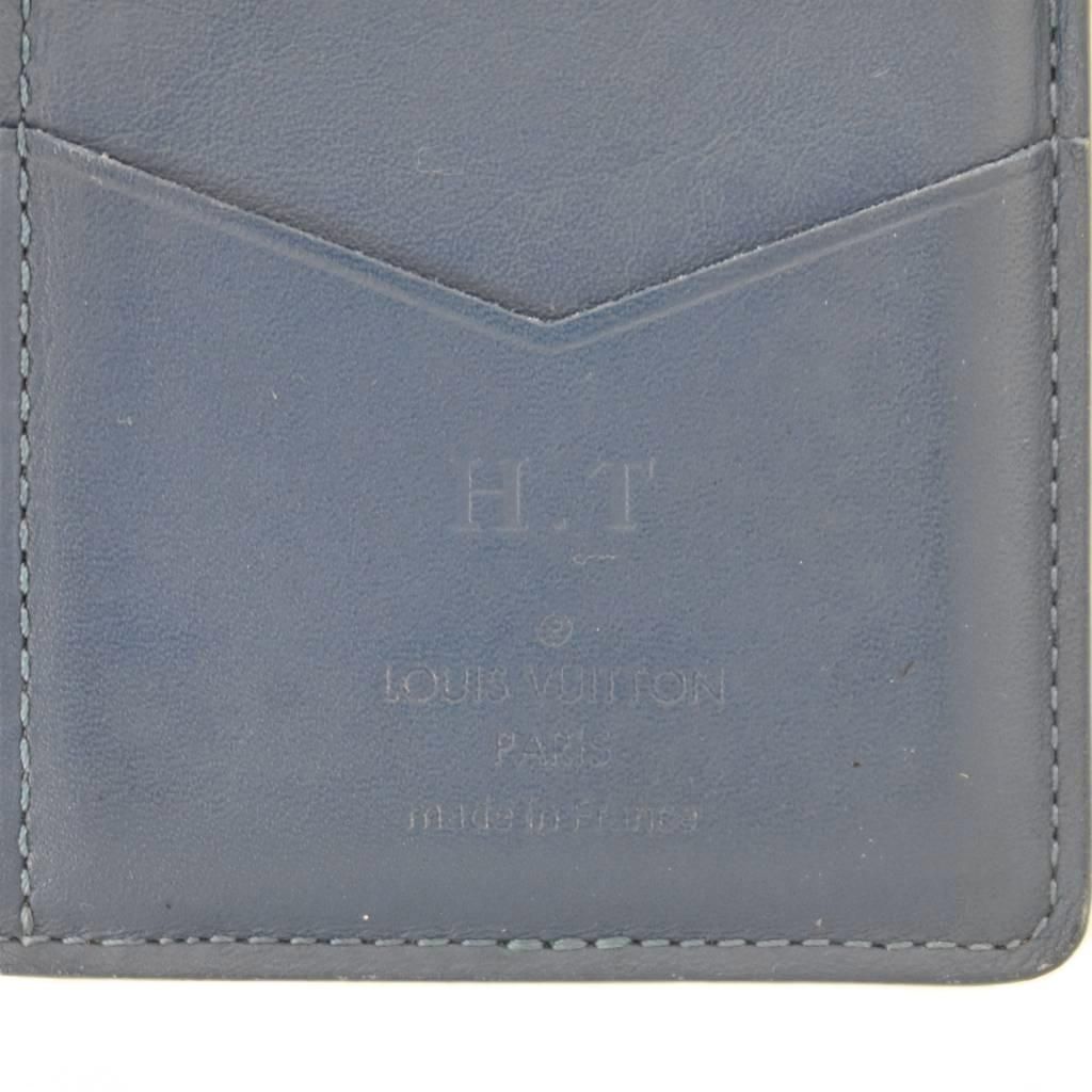 Louis Vuitton Card Case Pocket Organizer Damier Infini Blue — view 5