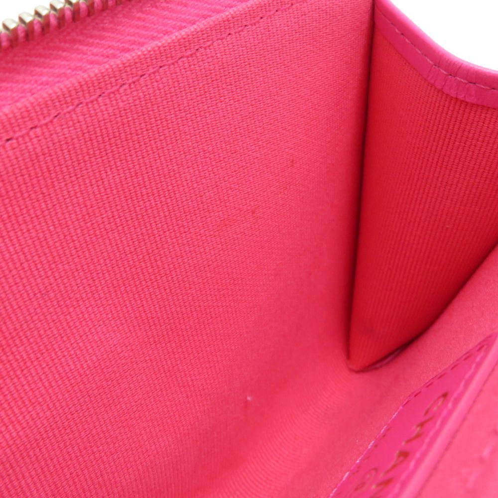 Chanel Quilted Fragment Case Fuchsia Pink Caviar Leather Card — view 5