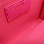 Chanel Quilted Fragment Case Fuchsia Pink Caviar Leather Card — view 6