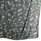 Saint Laurent Paris Musical Note Pattern Shawl Black Scarf — view 3
