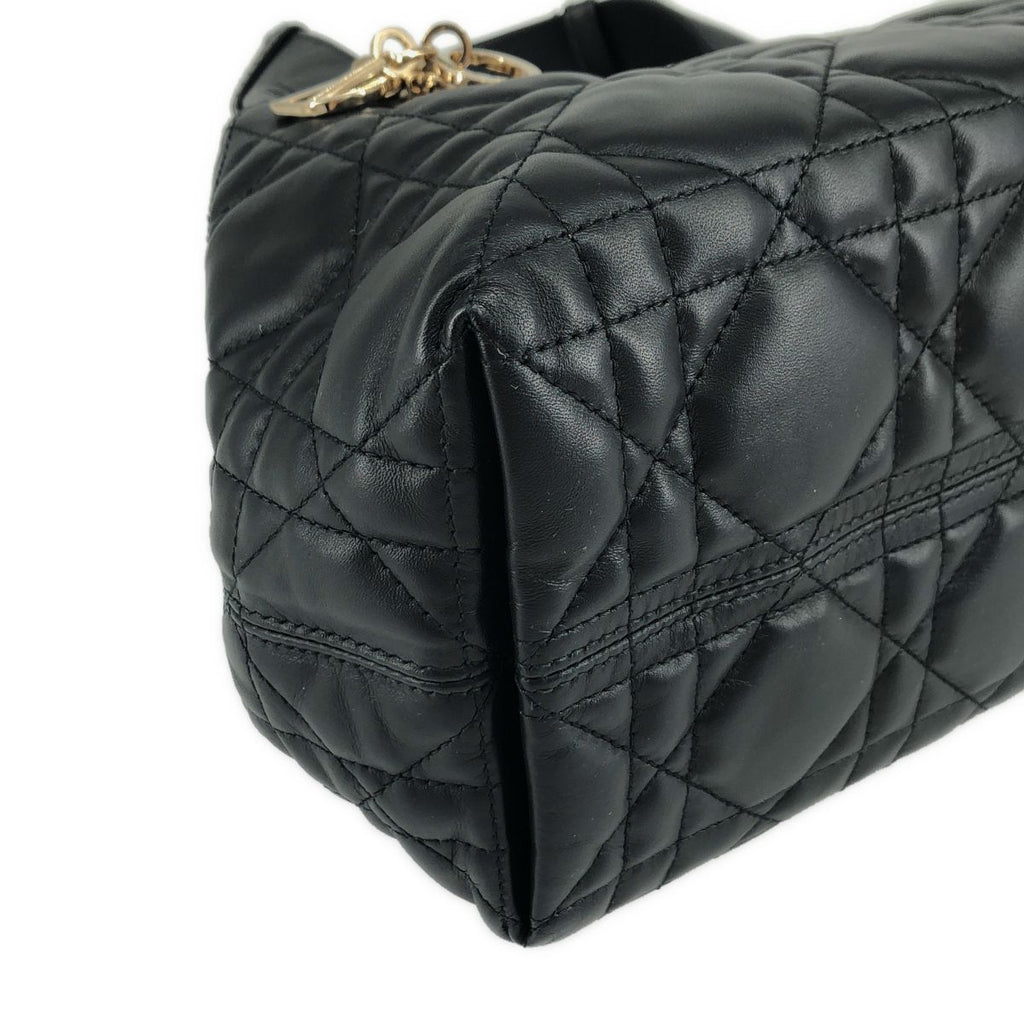 Dior Macro Cannage Toujours Leather Handbag Black — view 6