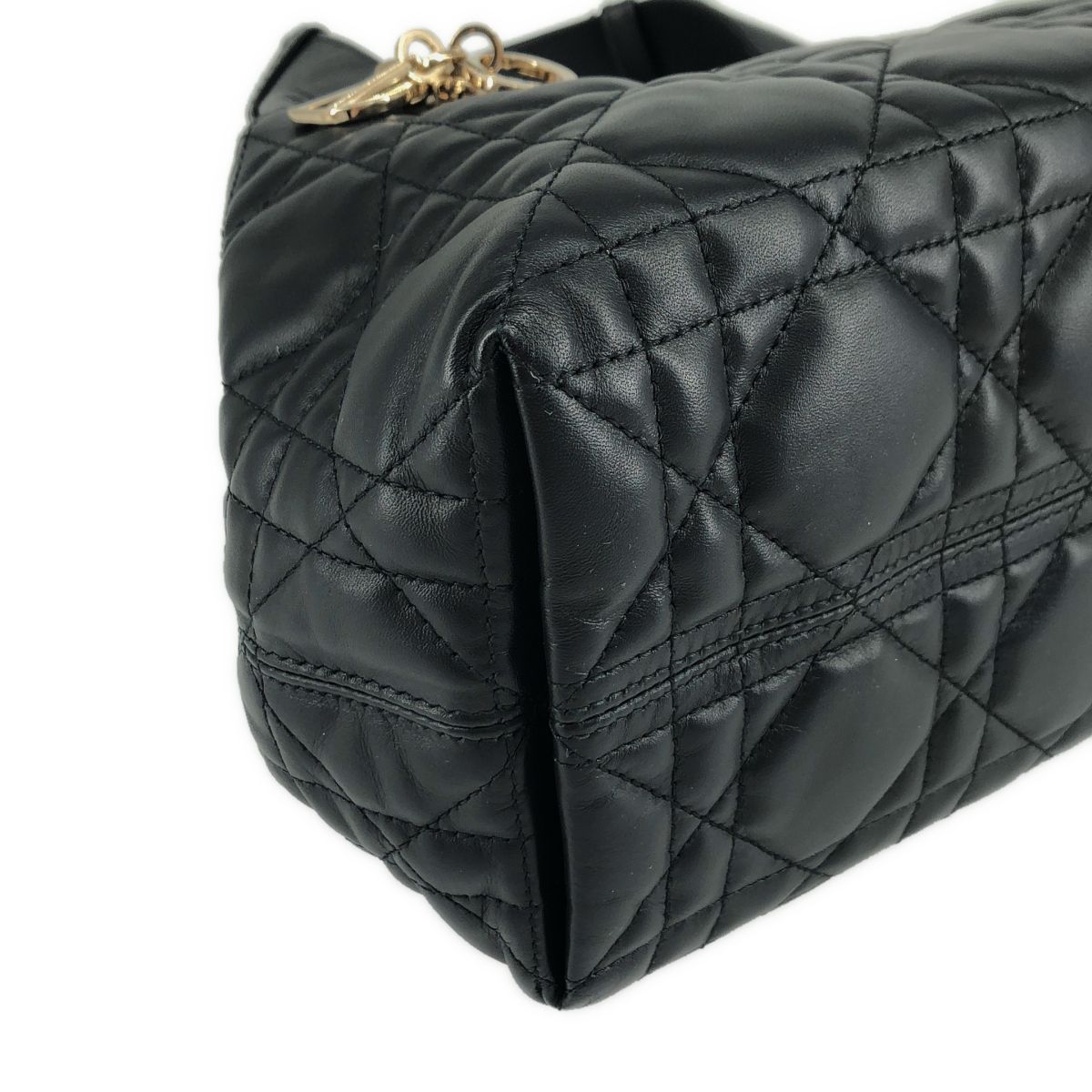 Dior Macro Cannage Toujours Leather Handbag Black — view 6