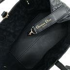 Dior Macro Cannage Toujours Leather Handbag Black — view 3