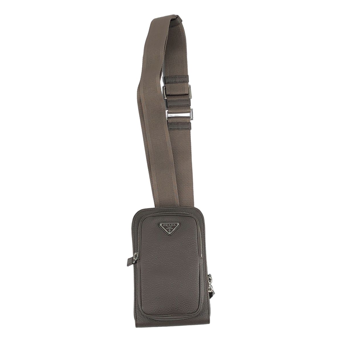 Prada Daino Leather Technology Case Brown Handbag