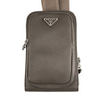 Prada Daino Leather Technology Case Brown Handbag — view 3