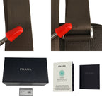 Prada Daino Leather Technology Case Brown Handbag — view 8