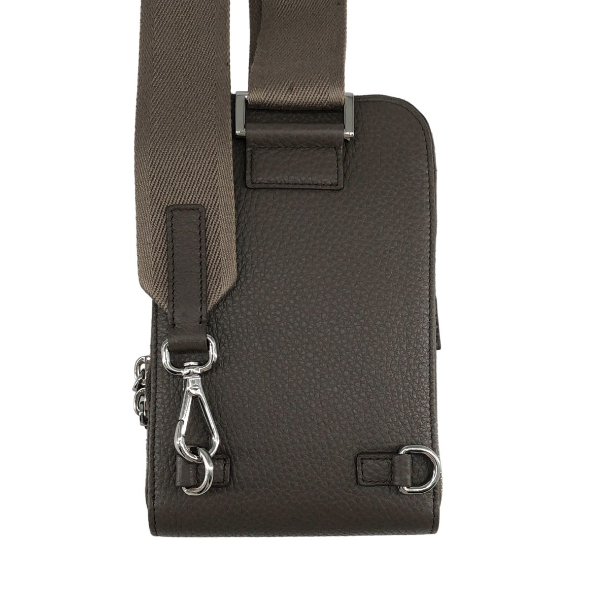 Prada Daino Leather Technology Case Brown Handbag — view 4