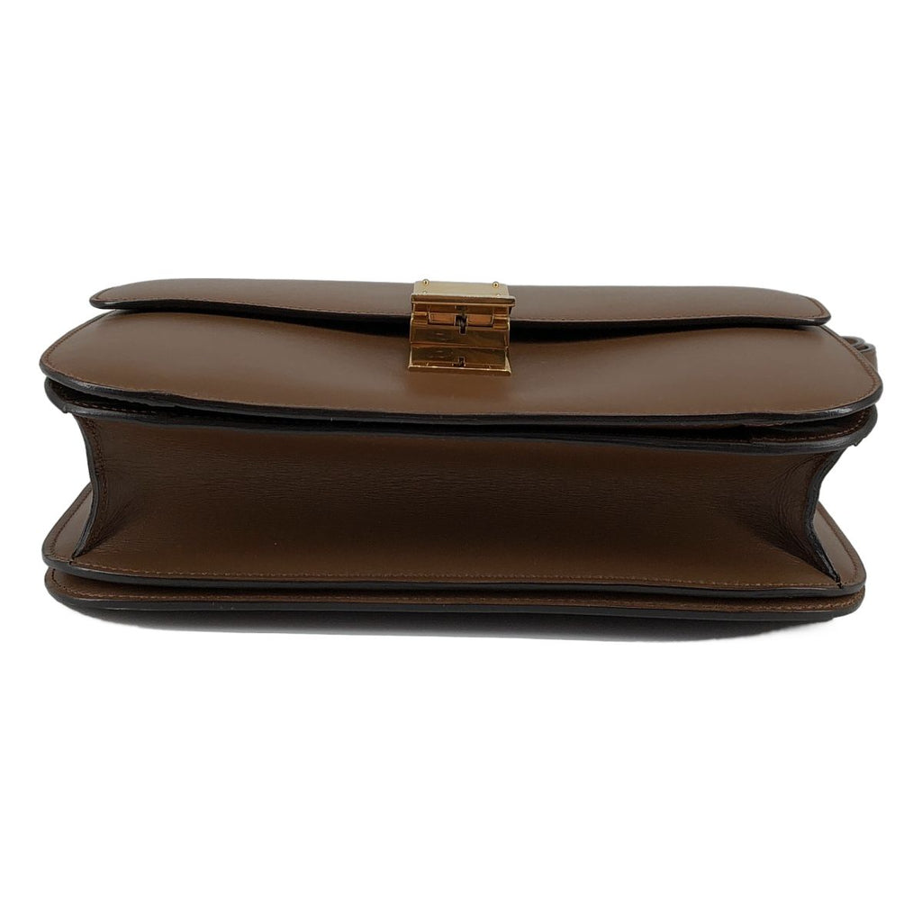Celine Classic Box Medium Shoulder Bag Brown — view 5