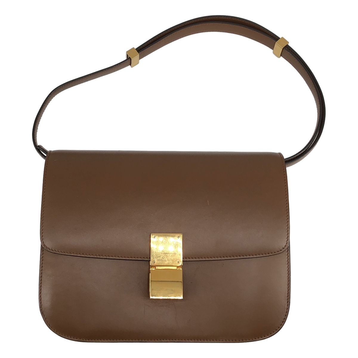 Celine Classic Box Medium Shoulder Bag Brown