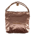 Chanel 22 Leather Chain Shoulder Bag Metallic Pink