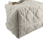 Dior Macro Cannage Toujours Leather Handbag White — view 6